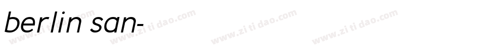 berlin san字体转换